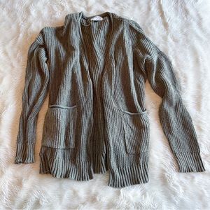 Open Knit Green Thick Cardigan